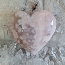 Load image into Gallery viewer, Pink Amethyst X Flower Agate Heart
