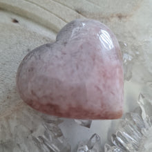 Load image into Gallery viewer, Pink Amethyst X Flower Agate Heart