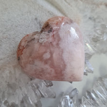 Load image into Gallery viewer, Pink Amethyst X Flower Agate Heart