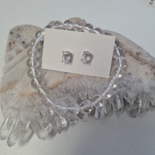Load image into Gallery viewer, Clear Quartz Bracelet and Stud Ear-ring Set