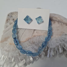 Load image into Gallery viewer, Aquamarine Bracelet and Stud Ear-ring Set