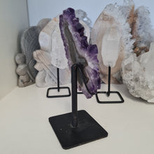 Load image into Gallery viewer, Amethyst Stalactite Slice with stand