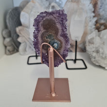Load image into Gallery viewer, Amethyst Stalactite Slice with stand