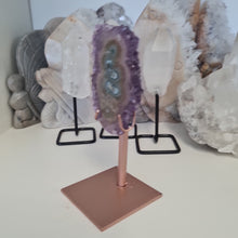 Load image into Gallery viewer, Amethyst Stalactite Slice with stand