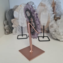 Load image into Gallery viewer, Amethyst Stalactite Slice with stand