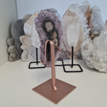 Load image into Gallery viewer, Amethyst Stalactite Slice with stand
