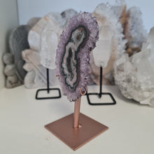 Load image into Gallery viewer, Amethyst Stalactite Slice with stand