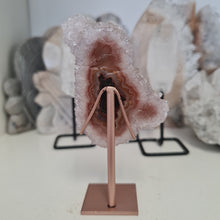 Load image into Gallery viewer, White Agate Stalactite Slice with stand