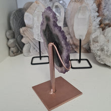 Load image into Gallery viewer, Amethyst Stalactite Slice with stand