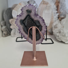 Load image into Gallery viewer, Amethyst Stalactite Slice with stand