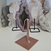 Load image into Gallery viewer, Amethyst Stalactite Slice with stand
