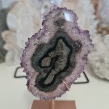 Load image into Gallery viewer, Amethyst Stalactite Slice with stand