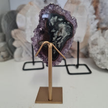 Load image into Gallery viewer, Amethyst Stalactite Slice with stand