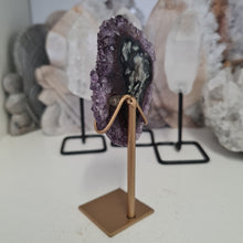 Load image into Gallery viewer, Amethyst Stalactite Slice with stand