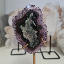 Load image into Gallery viewer, Amethyst Stalactite Slice with stand