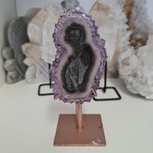 Load image into Gallery viewer, Amethyst Stalactite Slice with stand