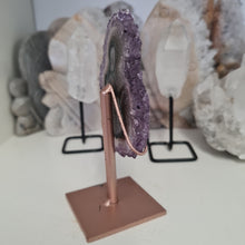 Load image into Gallery viewer, Amethyst Stalactite Slice with stand