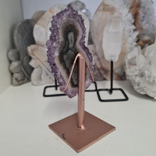 Load image into Gallery viewer, Amethyst Stalactite Slice with stand