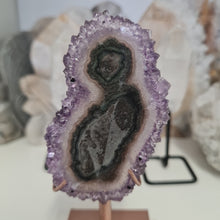 Load image into Gallery viewer, Amethyst Stalactite Slice with stand