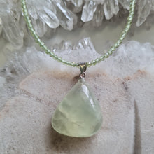 Load image into Gallery viewer, Prehnite Teardrop Bead Necklace
