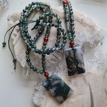 Load image into Gallery viewer, Moss Agate Bead Necklace