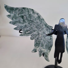 Load image into Gallery viewer, Moss Agate Angel Wings