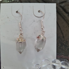 Load image into Gallery viewer, Clear Quartz Bracelet and Dangle Ear-ring Set