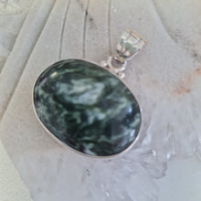 Load image into Gallery viewer, Seraphinite Sterling Silver Pendant