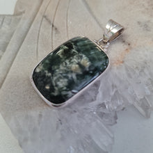 Load image into Gallery viewer, Seraphinite Sterling Silver Pendant
