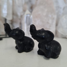 Load image into Gallery viewer, Black Obsidian Elephant