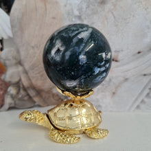 Load image into Gallery viewer, Turtle Sphere Stand -- Gold