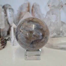 Load image into Gallery viewer, Purple Chalcedony Sphere