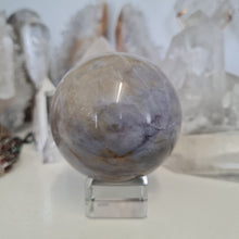 Load image into Gallery viewer, Purple Chalcedony Sphere