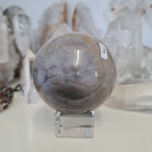 Load image into Gallery viewer, Purple Chalcedony Sphere