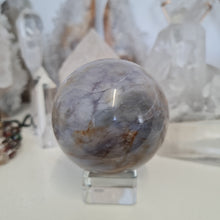 Load image into Gallery viewer, Purple Chalcedony Sphere