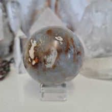 Load image into Gallery viewer, Purple Chalcedony Sphere