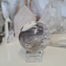 Load image into Gallery viewer, Purple Chalcedony Sphere