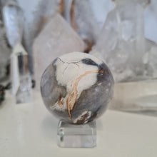 Load image into Gallery viewer, Purple Chalcedony Sphere