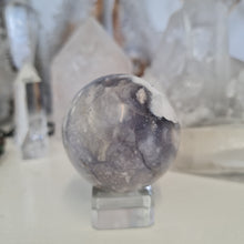 Load image into Gallery viewer, Purple Chalcedony Sphere
