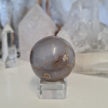 Load image into Gallery viewer, Purple Chalcedony Sphere