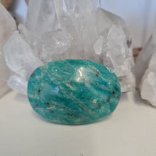 Load image into Gallery viewer, Amazonite and Smoky Quartz Palmstone
