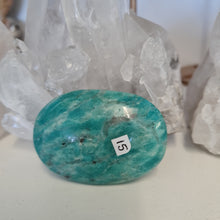 Load image into Gallery viewer, Amazonite and Smoky Quartz Palmstone