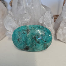 Load image into Gallery viewer, Amazonite and Smoky Quartz Palmstone
