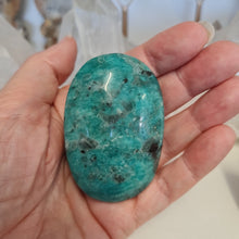 Load image into Gallery viewer, Amazonite and Smoky Quartz Palmstone