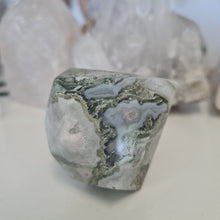 Load image into Gallery viewer, Moss Agate Faceted Diamond