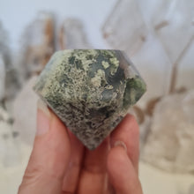 Load image into Gallery viewer, Moss Agate Faceted Diamond