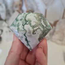 Load image into Gallery viewer, Moss Agate Faceted Diamond