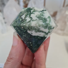 Load image into Gallery viewer, Moss Agate Faceted Diamond