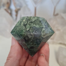 Load image into Gallery viewer, Moss Agate Faceted Diamond