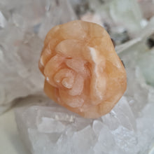Load image into Gallery viewer, Orange Calcite Rose with Stem